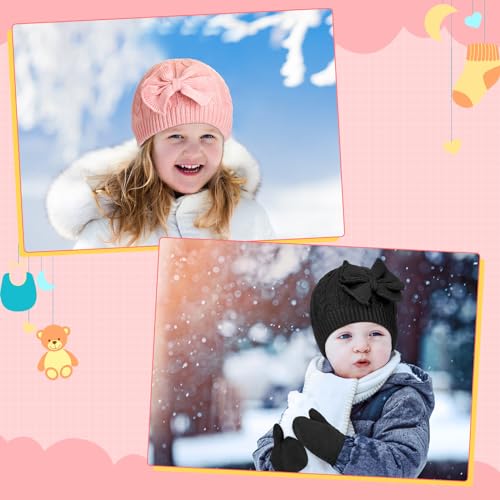 Image of SATINIOR 3 Set Toddler Hat Glove Set