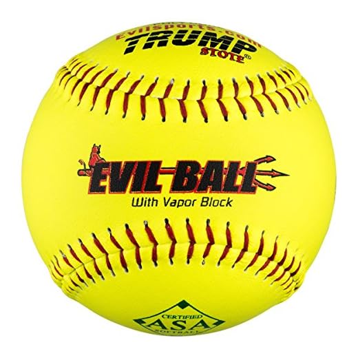 1 Dozen ASA Evil Ball 12" Softballs 52 COR 300 Compression 12 Balls (MP-Evil-RP-ASA-Y)