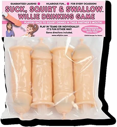Bachelorette Party Favors Suck Squirt Swallow Willie Drinking Game by Bachelorette Party