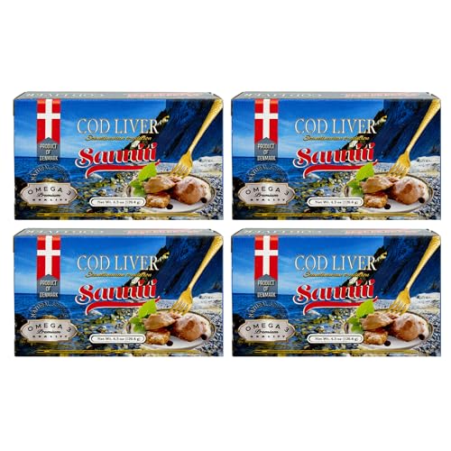 Image of Sanniti Cod Liver, Scandinavian Edition, 4.3 oz (Pack of 4)