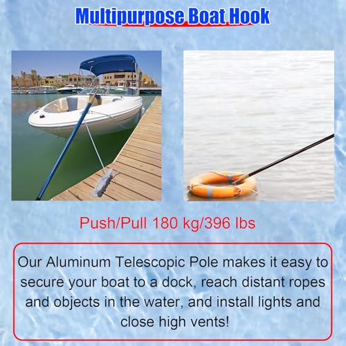 Heavy Duty Marine Dock Hook, costruzione in acciaio inox 304, per ormeggio sicuro barca e pesca sicurezza
