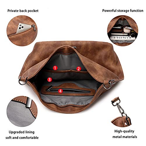 Image of lapsting Hobo Bags for Women Handbags Purse Ladies Boho Shoulder Bag Crossbody Purses Faux Leather