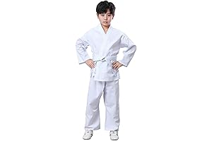 JUST YEARN Karate Gi Uniform, Martial Arts Karate Tranining Uniform for Kids...