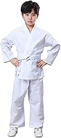 JUST YEARN Lightweight Karate Gi Uniform Set for Kids & Adults - Martial Arts Training with Belt