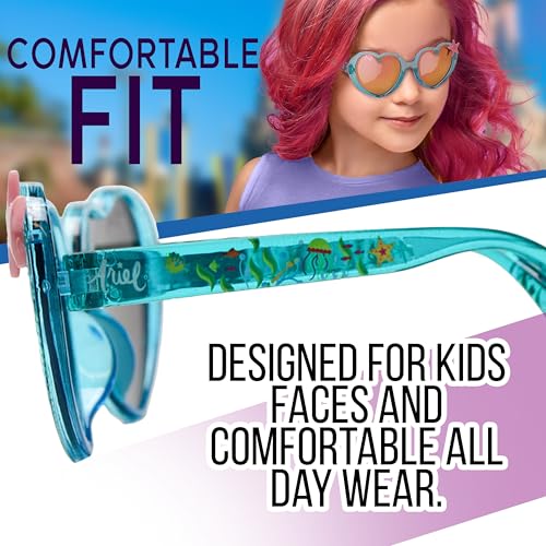 Sun-Staches Little Mermaid Disney Sunglasses for Kids Stylish, Comfortable & Durable UV-Protective Mermaid Sunglasses With Soft Carrying Case - Official Ariel Accessories for Girls3