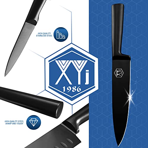 Xyj Authentic Since1986,Professional Knife Sets For Master Chefs,Cooking Knife Set With Chef Bag,Case,Scissors,Sharpener,Culinary Chef Butcher Cleaver,Kitchen Utility,Paring,Santoku,Stainless Steel #TOP4
