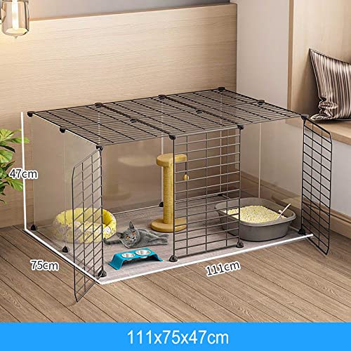 Condo pour chat robuste avec modules métalliques durables