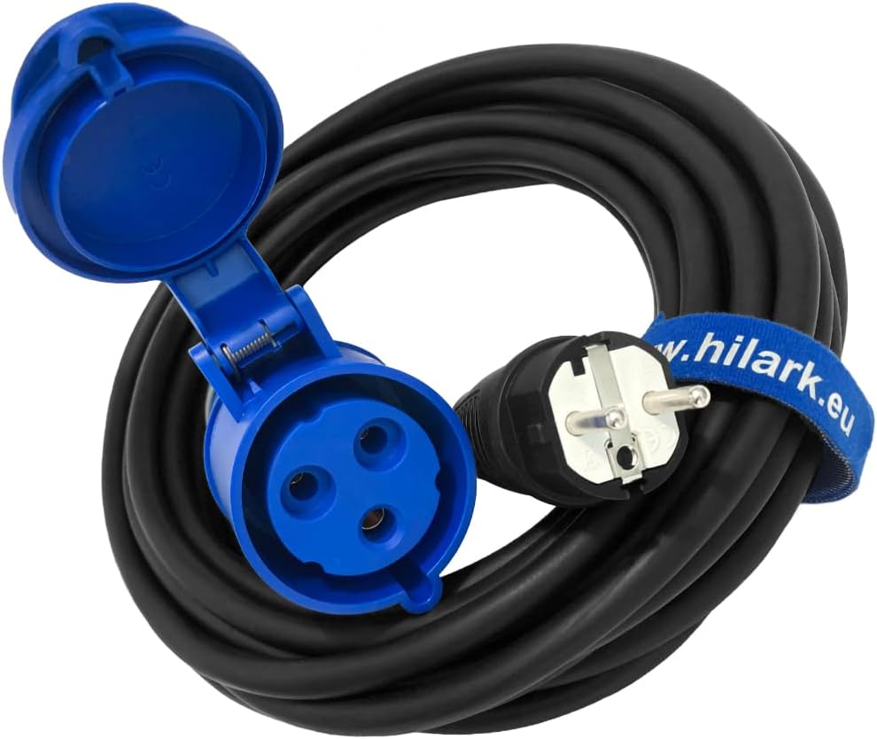 Câble Rallonge Secteur 10 Mètres 13A - 2 Prises Pour Caravane, Camping, Extérieur