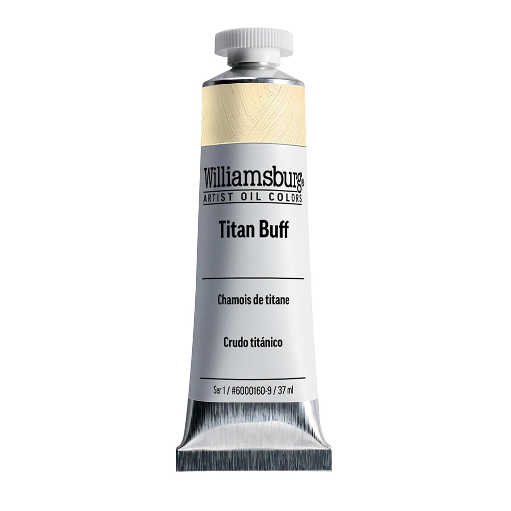 Williamsburg Artist Oil Colors by GOLDEN, Titan Buff, 37 ml tube, Professional Oil Paint, Opaque