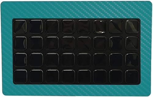 Miniatura 1 de MightySkins - Piel de fibra de carbono compatible con Elgato Stream Deck XL - Verde azulado sólido | Acabado de fibra de carbono texturizado