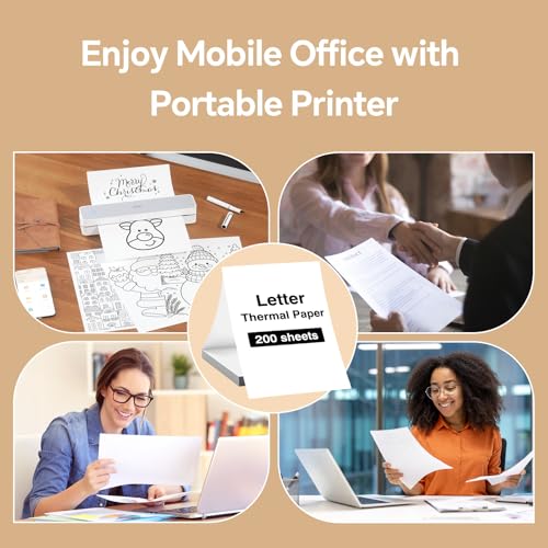 200 Sheets Folding Thermal Paper, US Letter 8.5 x 11 InchT hermal Papers, MT610PRO & MT888 Thermal Paper,Compatible with iDPRT/HPRT/PRT Portable Printer,Continual Feeding Folded Printing Paper by iDPRT - Image 6