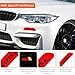 Ziciner 8 Pcs Car Door Open Reflective Stickers, Night Visibility Safety Warning Auto Anti-Collision Protective Strip, Universal Vehicle Decorative Decals Accessories for Most Cars (Red)