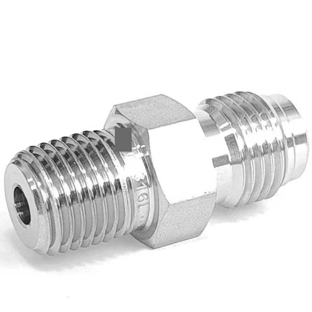1/4" NPT Male To 1/2" VCR Male Sus 316L Stainless Steel Pipe Fitting Connector 3000 PSI