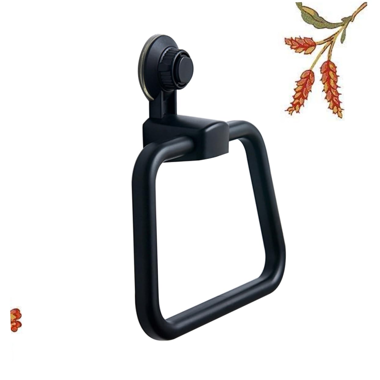 WESIEVYA Vacuum Bathroom Hook Towel Hook Suction Cup Hooks Towel Holder Reusable Shower Hook Kitchen Wall Hanger Black