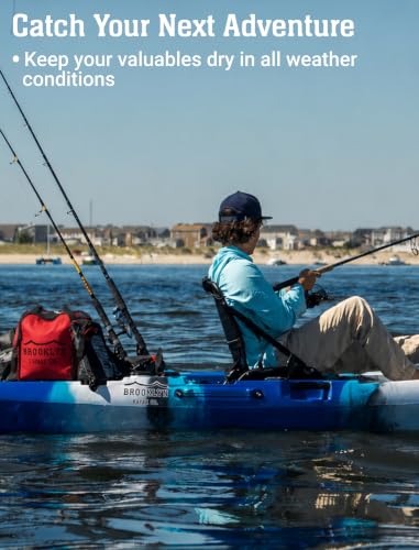 Image of BKC Brooklyn Kayak Company Waterproof Dry Bag - Roll Top Floating Backpack Outdoor Gear Sack for Kayak, Fishing, Beach, Paddle Board, Boating, Camping, Tear Resitant (25 L)