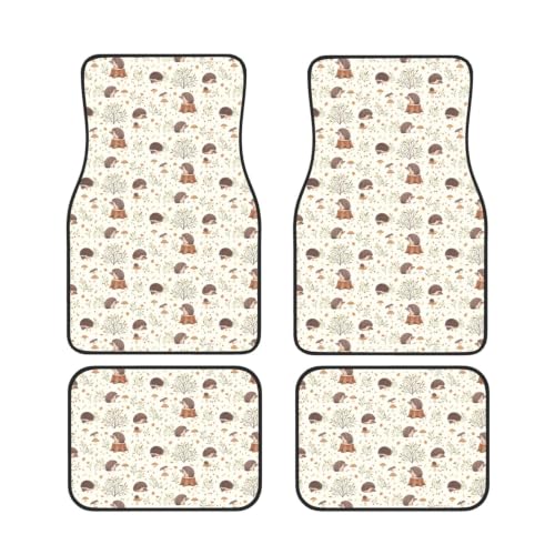 Alfombrillas para coche de neopreno juego de 4 alfombrillas antideslizantes Erizo de Pradera