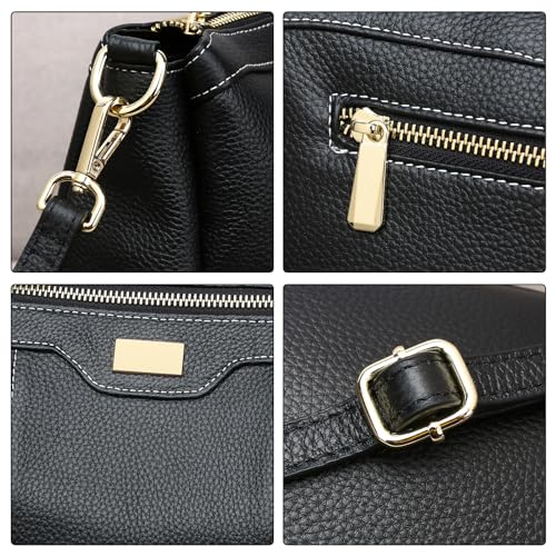 imeetu Shoulder Purse Bag with 2 Removable Straps for Women, Genuine Leather Cross Body Bag with Multi Pocket4