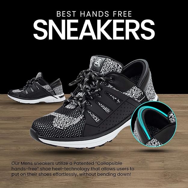 Image of ZEBA Men's Hands Free Slip-On Walking Shoes