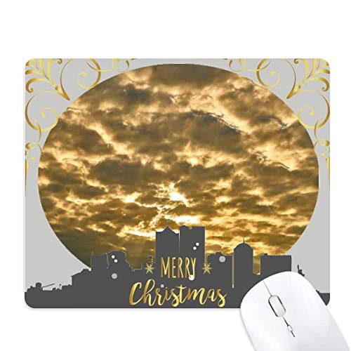Tapis de souris de nuit de noël en caoutchouc antidérapant pour setup informatique cosy