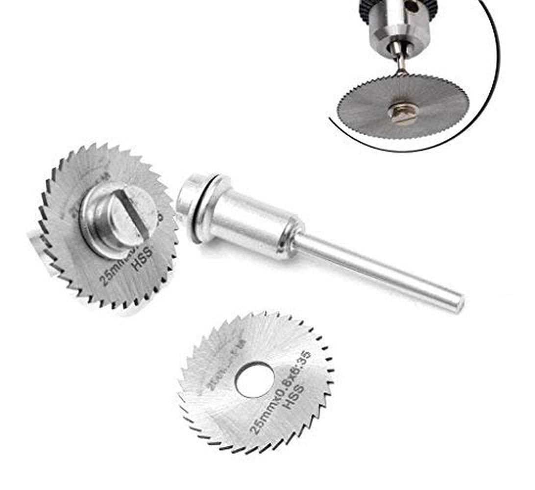 Diy Crafts 11438 7303 Mandrel, 25 Mm Hss Cutt Disc Grinder Circular Saw Rotary Blade, Multicolor, 2 Piece 2