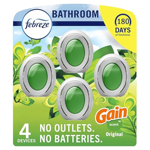 Febreze Bathroom Air Freshener, Odor-Fighting, Plug In Alternative,...
