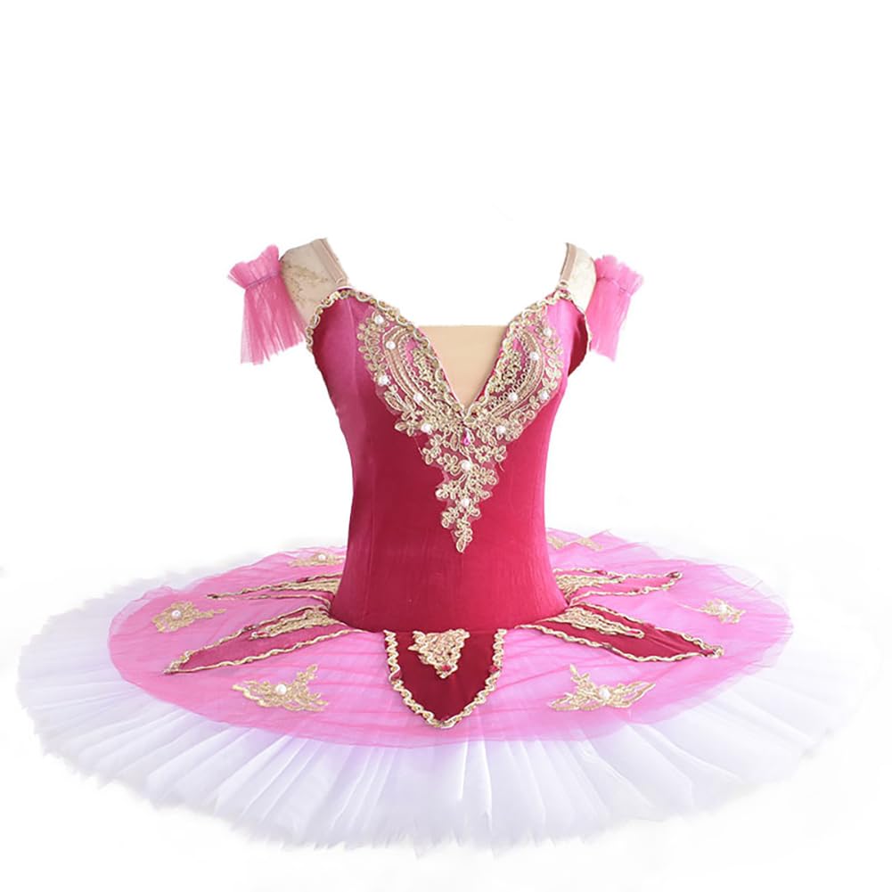 Mädchen Ballettrock Professionelle Bühnenperformance Wettbewerb Tanzkleid Schwanensee Tänzerin Kostüm