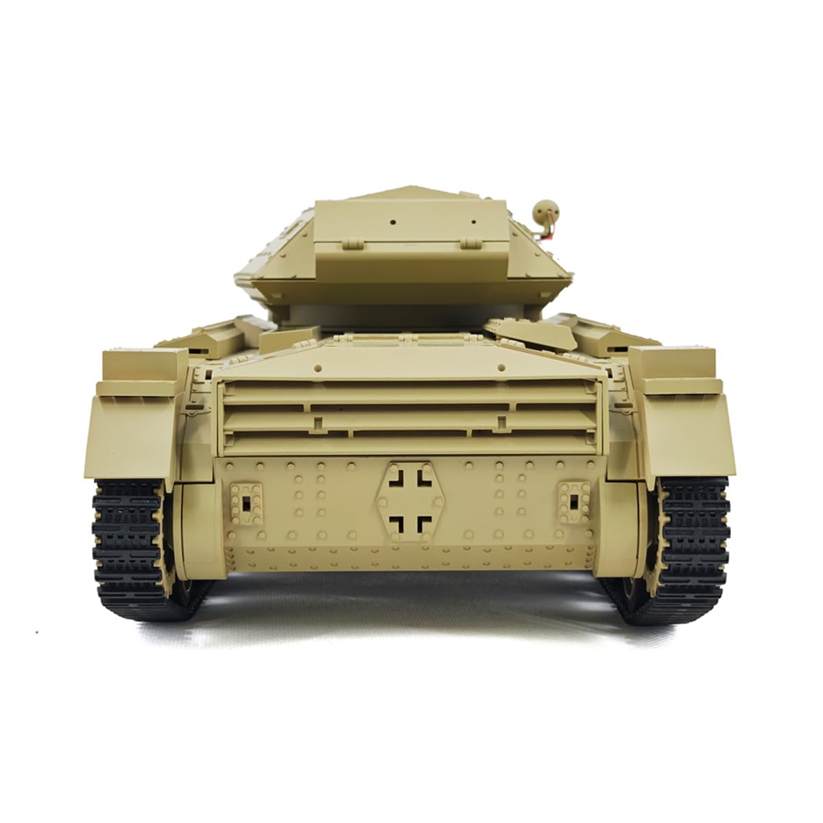 Czołg RC 1/16 dla dorosłych, model czołgu 2,4 G British Crusader RC z dźwiękiem i światłami oraz trybami podwójnej prędkości, model pojazdu RC dla entuzjastów wojskowych (RTR/pustynny żółty)