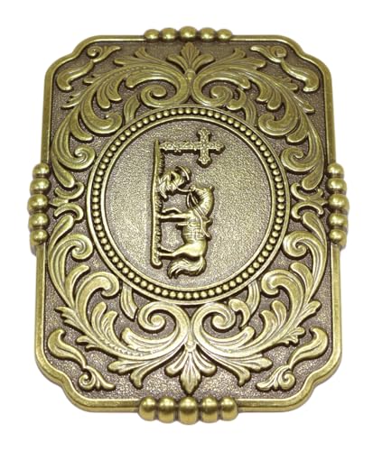 Image of Moranse Cross Cowboy Kneeling Prayer Horse Zinc Alloy Belt Buckles