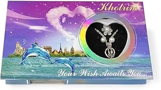 Khotrim Love Wish White Pearl Kit - Your Own Pearl Pendant love pearl necklace kit with Earrings Valentine Gifts for Girlf...