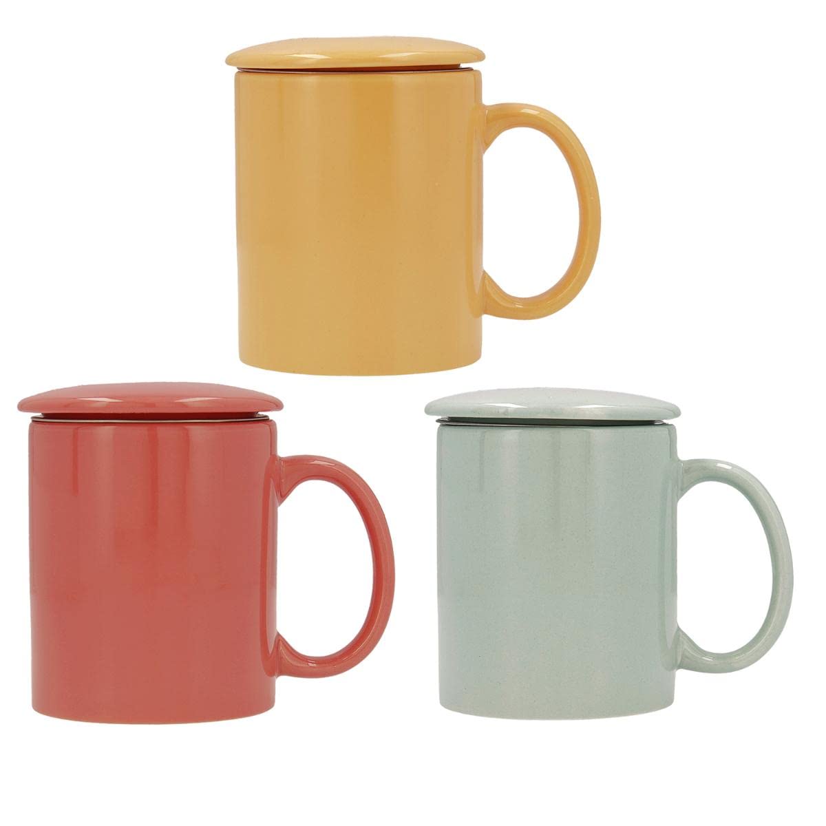 Quid MUG 33CL C/​FILT SURT Happy Simply Tazas de Desayuno, Acero Inoxidable, Multicolor