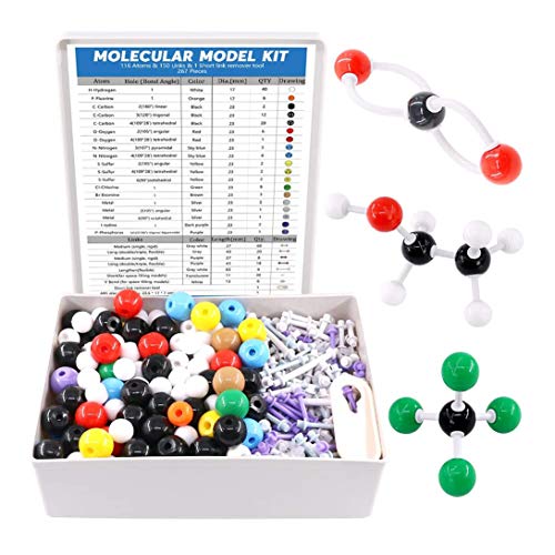 biochemistry made incredibly easy - Swpeet 267 Pcs Organic Chemistry Molecular Model Student and Teacher Kit, Chemistry Molecular Model Student and Teacher Set - 116 Atoms & 150 Links & 1 Short Link Remover Tool