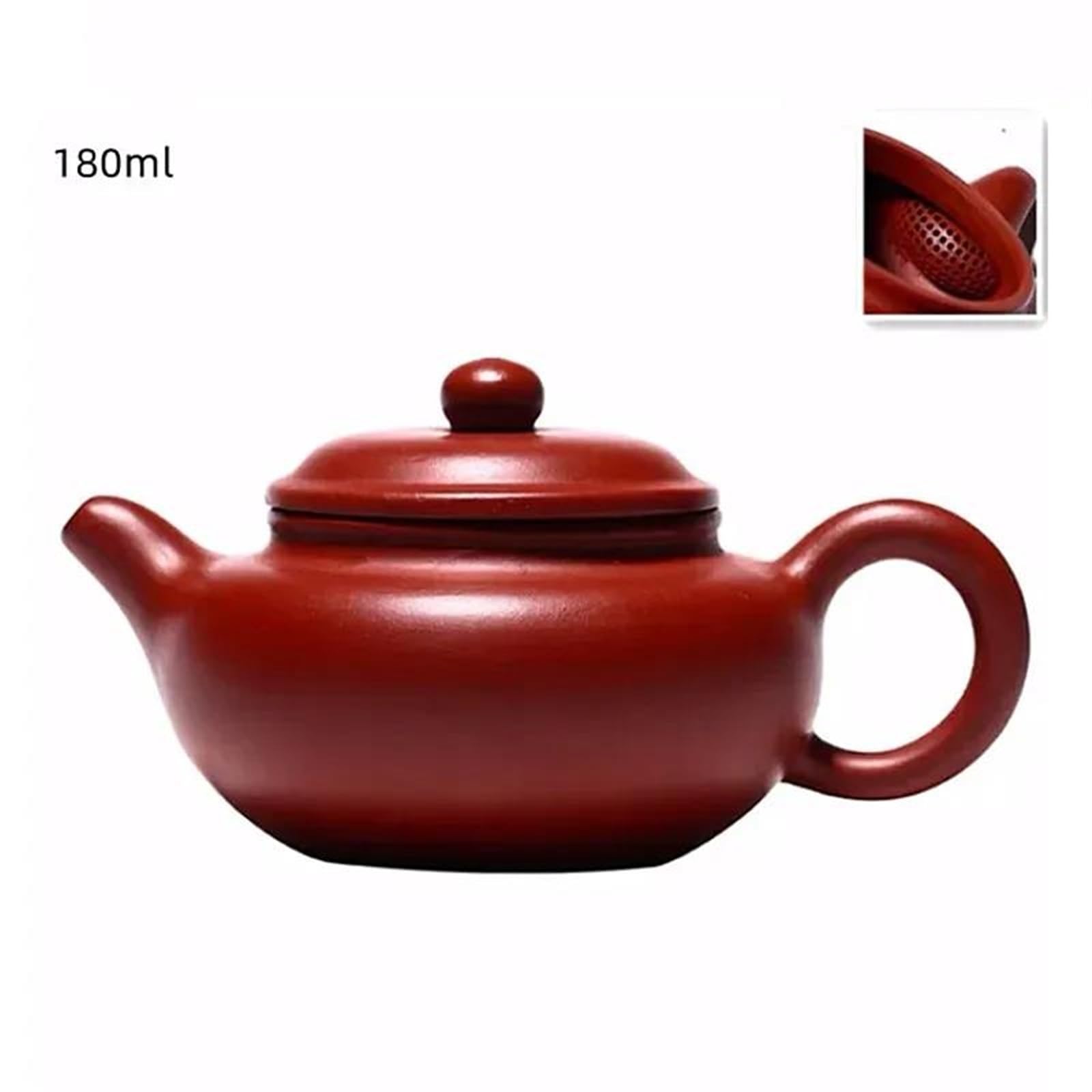 Zestaw do herbaty dla dorosłych, ręcznie robiony fioletowo-gliniany dzbanek do herbaty Yixing, zestaw do herbaty Xishi, przenośny zestaw do herbaty chińskiej, ceremonialny (otwór kulkowy, 180 ml)