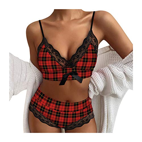 Lingerie for Women,Women's Fashion Sexy Lace Bra Panty Set Bralette Lingerie Set Sexy Babydoll Bodysuit Underwear