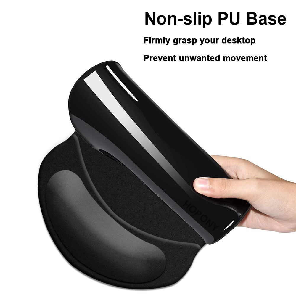 Tharney Tappetino Mouse Ergonomico Con Supporto Polso In Gel – Rosa, Base Antiscivolo, Per Ufficio E Casa