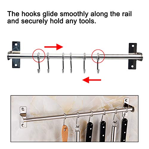 Pot Bar Rack Wandmontage Afneembare Pannen Opknoping Rail Industriële Pijp Pot Pan Bar Rack Keukengerei Opknoping Rack… - Image 7