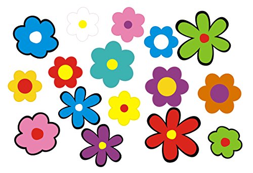 aufgeklebt.de Pegatina Adhesiva, diseño Floral: Mini Flowers 05-51 pcs