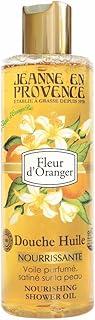 JEANNE EN PROVENCE - Douche Huile Fleur d'Oranger - Nettoie, Nourrit & Parfume - Gel Douche Pour Peaux Sèches - 95% d'Ingrédients d'Origine Naturelle - Fabriqué en France à Grasse - 250 ml