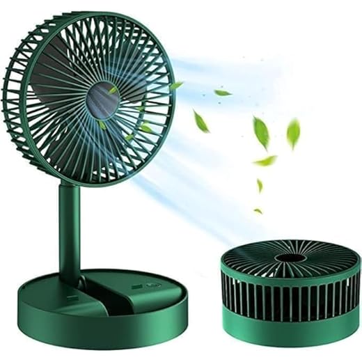 SHOPOLIFE Desk Fan Portable Fan 180 Ratatable Foldable Fan U