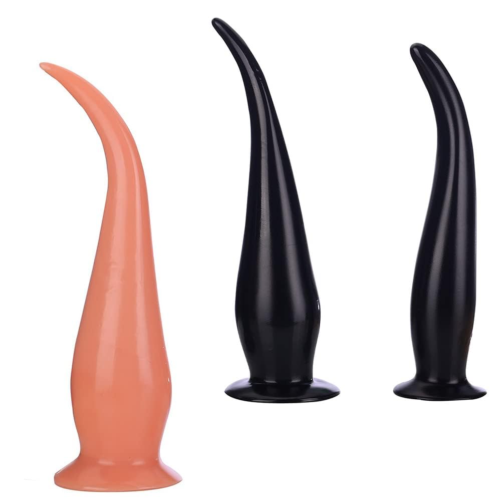 Plug anale extra large butt plug coda da sottile a spessa plug anale dilatatore masturbazione butt plug grande giocattolo anale grande giocattolo del sesso per uomini e donne(Schwarz,M)