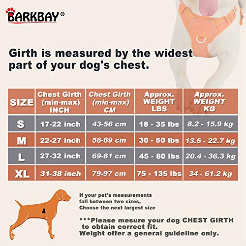 BARKBAY No Pull Dog Harness Large Step in Reflective Dog Harness with