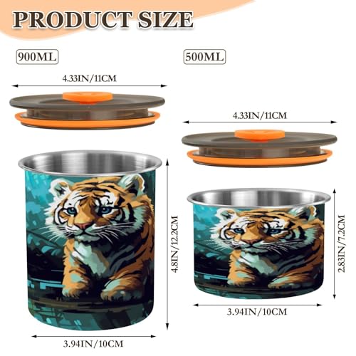 Envase hermético para café acero inoxidable 900ml miniatura 2