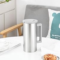 Vista 3 de Jarra térmica de acero inoxidable de 61 onzas, jarra de metal de doble pared con tapa/jarra de té, 1.8 litros (gris)