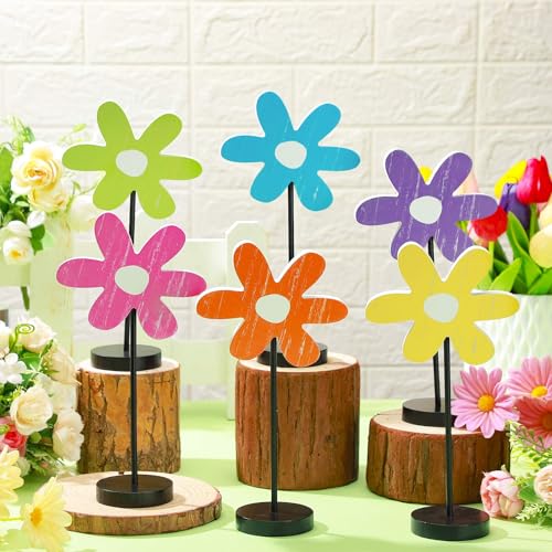 Geetery-6-Pcs-Spring-Table-Centerpiece-Daisy-Wooden-Decor-Tiered-Tray-Sign-Wood-Flower-Farmhouse-Shelf-Decor-Daisy-Wooden-Tabletop-Decoration-for-Gifts-Holiday-Party-Decoration-Home Geetery 6 Pcs Spring Table Centerpiece Daisy Wooden Decor Tiered Tray Sign Wood Flower Farmhouse Shelf Decor Daisy Wooden Tabletop Decoration for Gifts Holiday Party Decoration Home