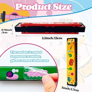 24 Pcs Kids Harmonica,Cartoon Harmonica Toy with Double Row,16 Holes Toddler Harmonicas for Beginners’ Musical Instrument Toy,Party Favors,Goodie Bags,Gifts - Les Beatles, Paul McCartney, John Lennon, RIngo Starr, George Harrison 24 Pcs Kids Harmonica,Cartoon Harmonica Toy with Double Row,16 Holes Toddler Harmonicas for Beginners' Musical Instrument Toy,Party Favors,Goodie Bags,Gifts – Image 2