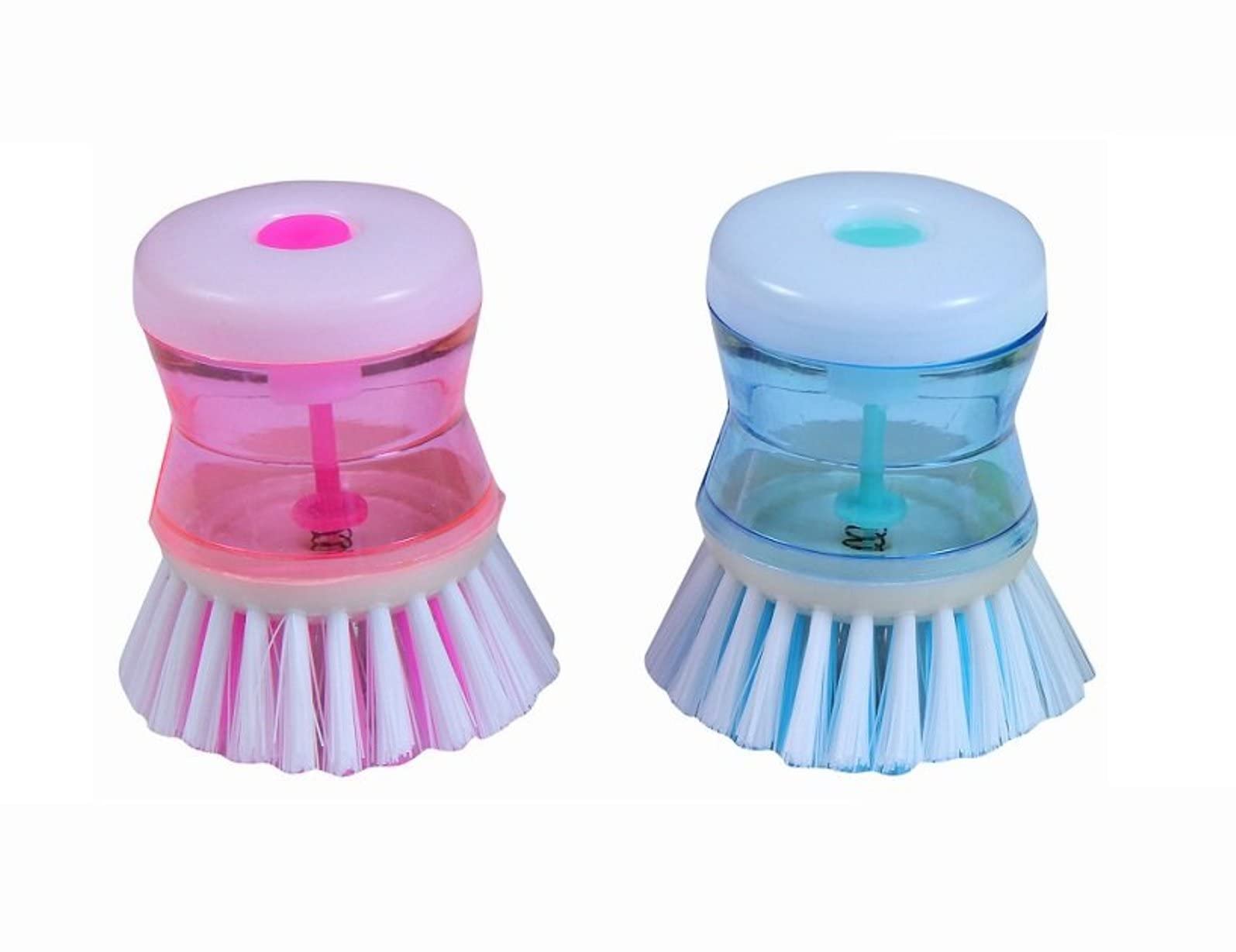 LAGET® Dish/Washbasin Plastic Cleaning Brush with Liquid Soap Dispenser Holder Kitchen Brush for Dishes,Sink Scrubbing Multicolour- 2 Pieces (B0BBLWCM6R) Amazon Price History, Amazon Price Tracker