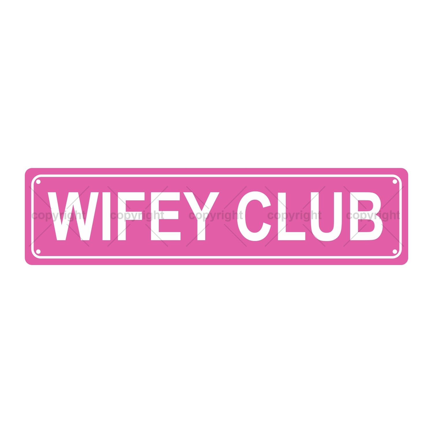 peiyeety Vintage Metal Tin Sign Decorative Wall Art Wifey Club Themed Sign, Rustic Style, Durable Waterproof Rustproof, For Home, Woman Cave, Home, Easy To Mount, 4x16 Inch