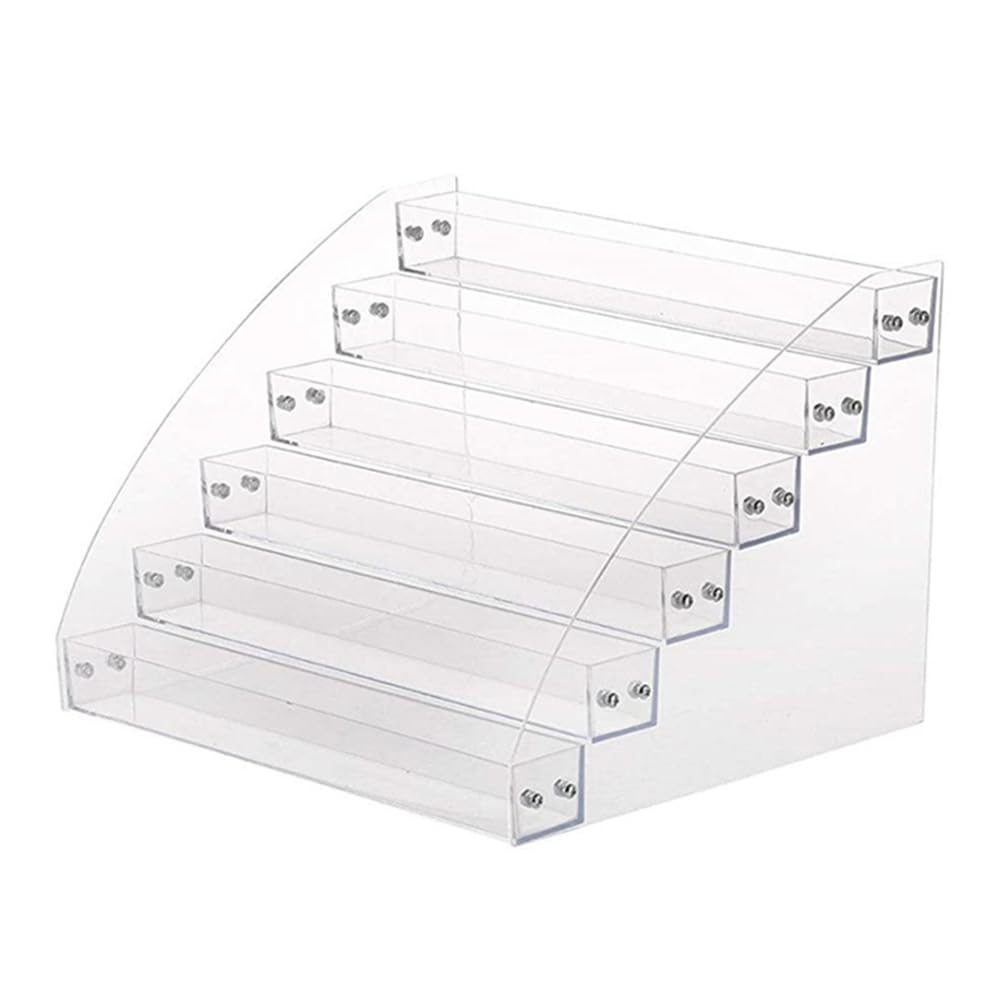 Jnchdghwa Display Rack 6 Layer Rows Acrylic Nail Polish Organizer Holder 1pc Eyeglasses Shelf Essential Oils Ink Storage Holds