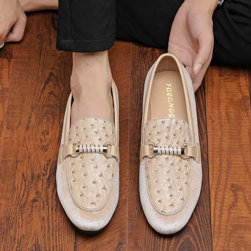 Image of Men's Fashion Formal Velvet Loafers and Wedding Dress Shoes for Men, Penny Slip-On Smoking Luxury Men Casual Shoes