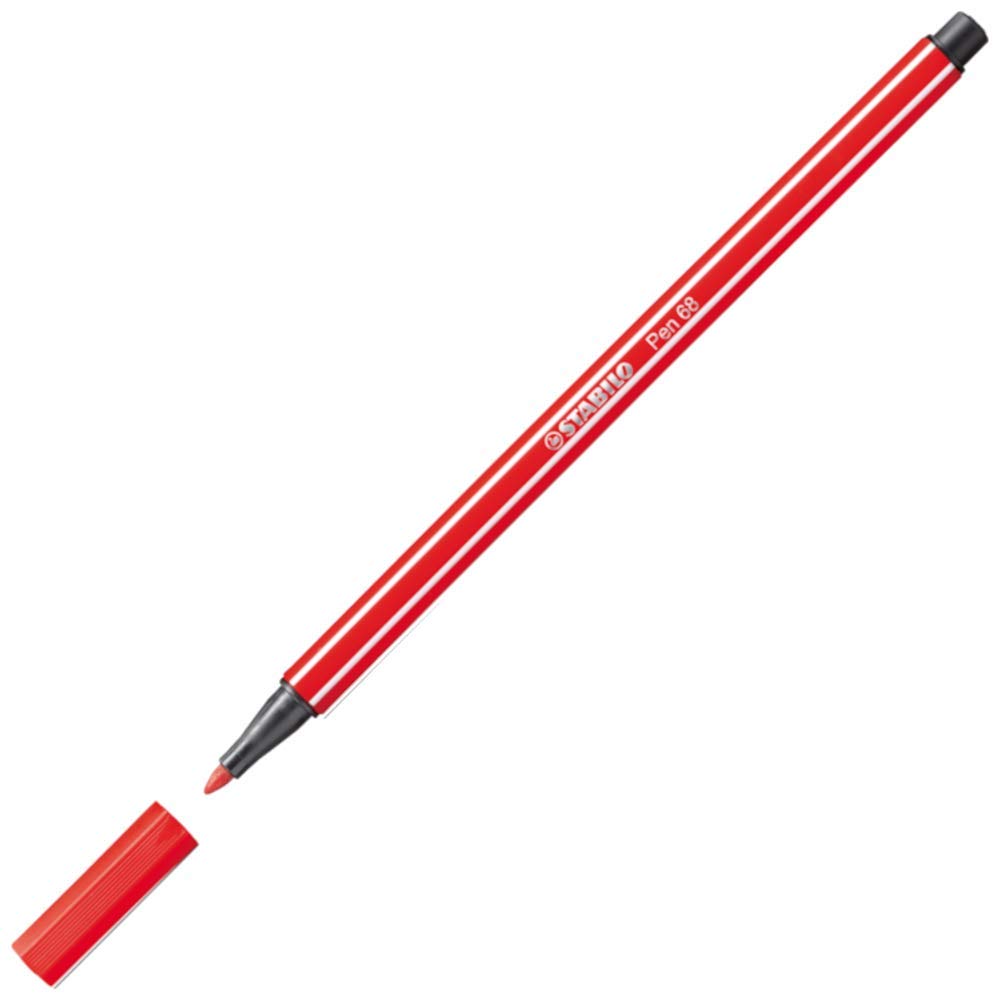 Stabilo Pen 68, 1 Piece of Felt tip, Middle tip Carmín