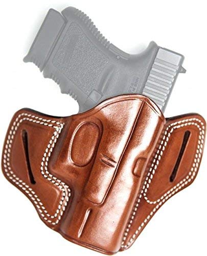 Cebeci 20825RT58 Right-Hand Leather Pancake Combat Grip 20825 Holster Gun Belt, Tan